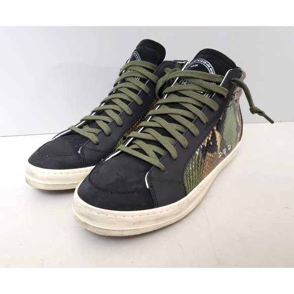 P448 High Top Skate Sneakers in Green Python Size 41